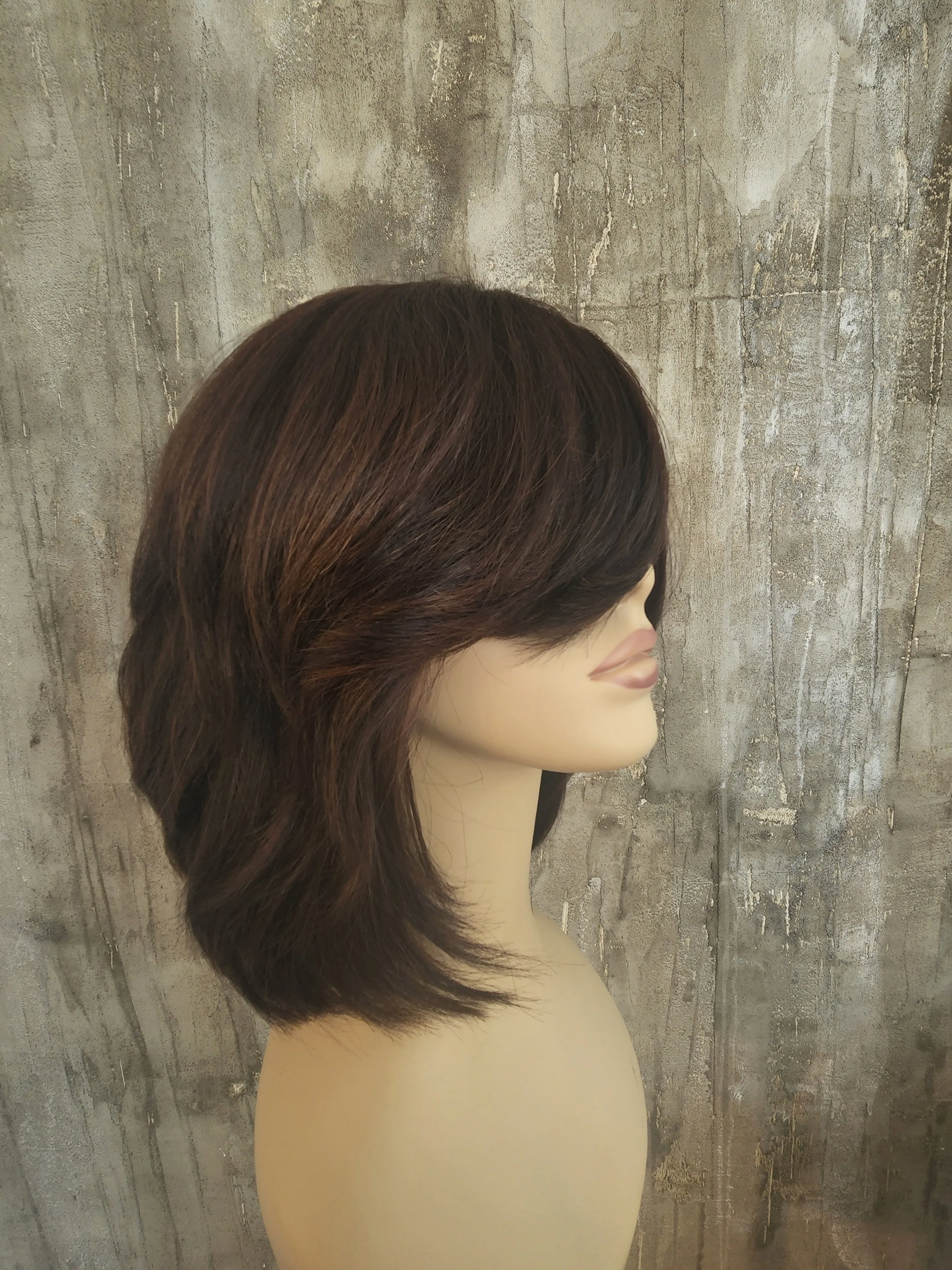 100% EUROPEAN NATURAL HUMAN HAIR 12" BROWN 7-LYR-55