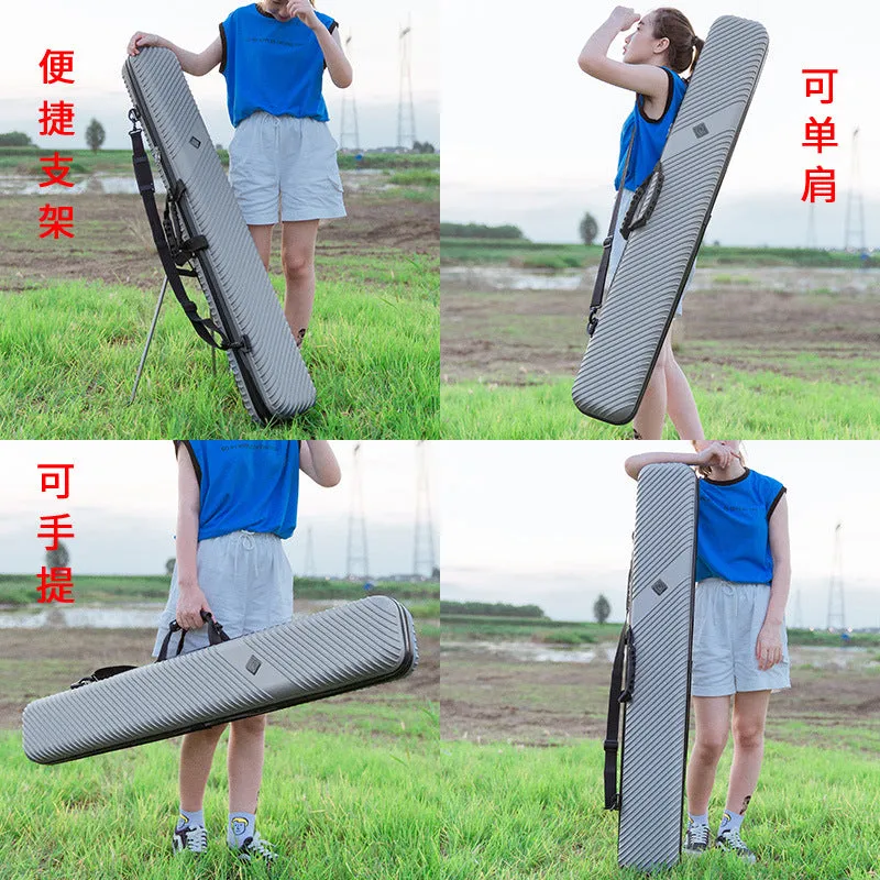 1.25m Waterproof Fishing Bag with ABS Hard Shell for Fishing Rods, Lines, Reels and Floats
