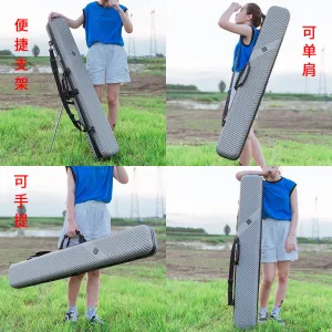 1.25m Waterproof Fishing Bag with ABS Hard Shell for Fishing Rods, Lines, Reels and Floats