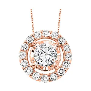 14KT Pink Gold & Diamond Tru Reflection Neckwear Pendant  - 1/2 ctw