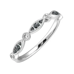 14KT White Gold & Diamond Fashion Ring -1/10 ctw