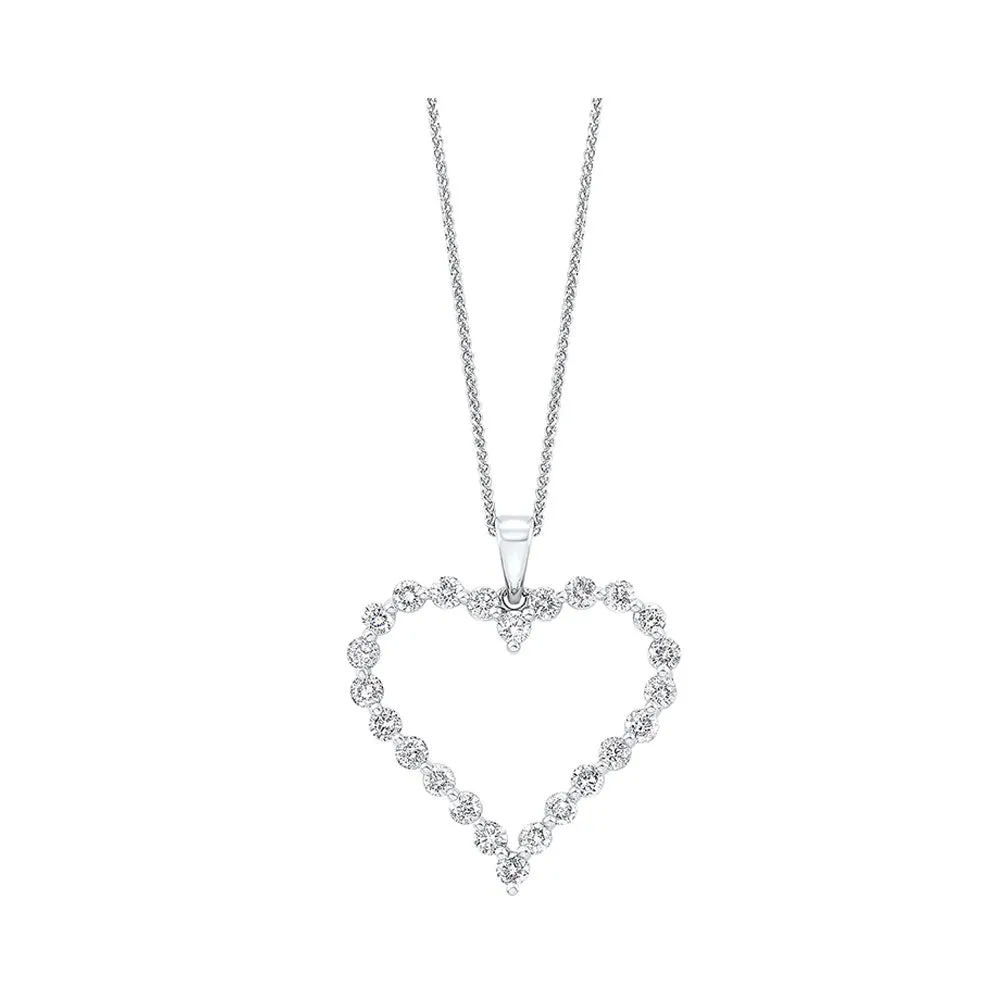 14KT White Gold & Diamond Neckwear Pendant -1 ctw