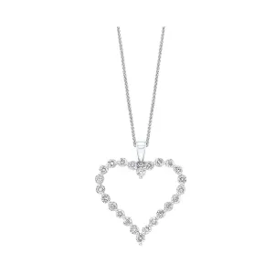 14KT White Gold & Diamond Neckwear Pendant -1 ctw