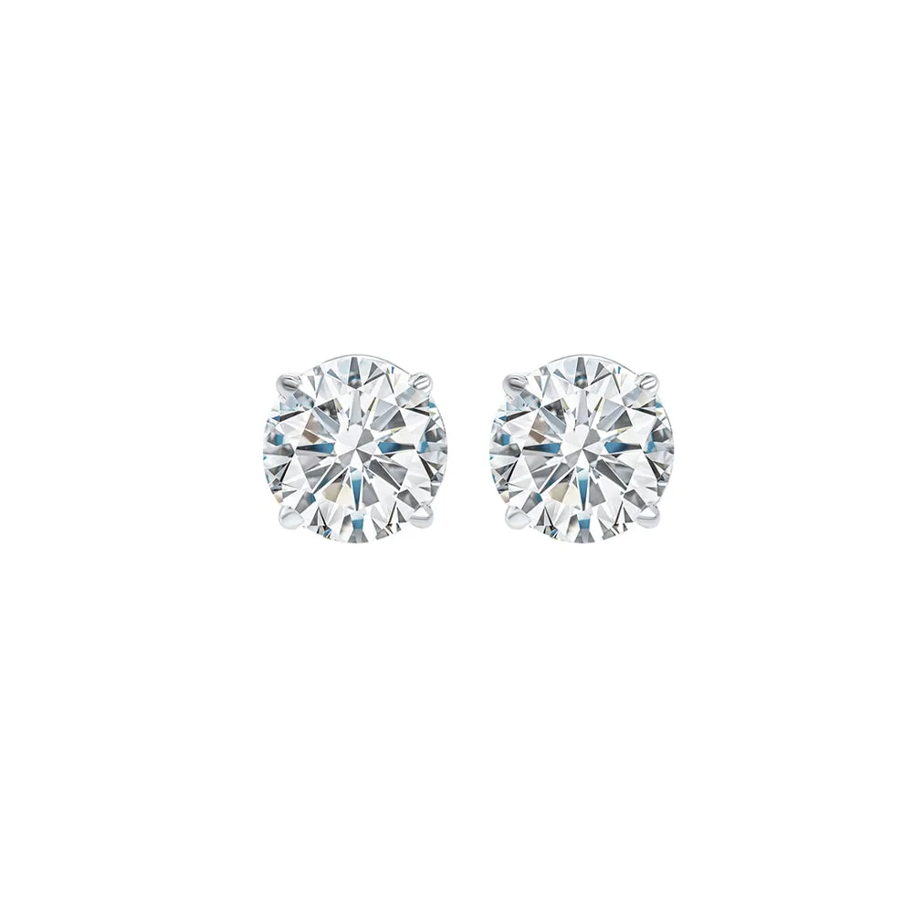 14KT White Gold & Diamonds Stunning Stud Earrings - 1/2 ctw
