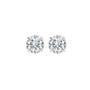 14KT White Gold & Diamonds Stunning Stud Earrings - 1/2 ctw