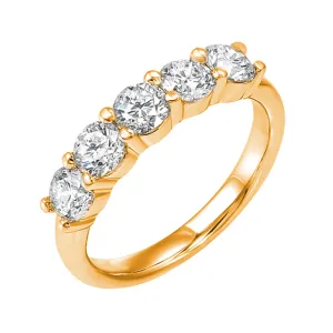 14KT Yellow Gold & Diamond Band - 1/4 ctw