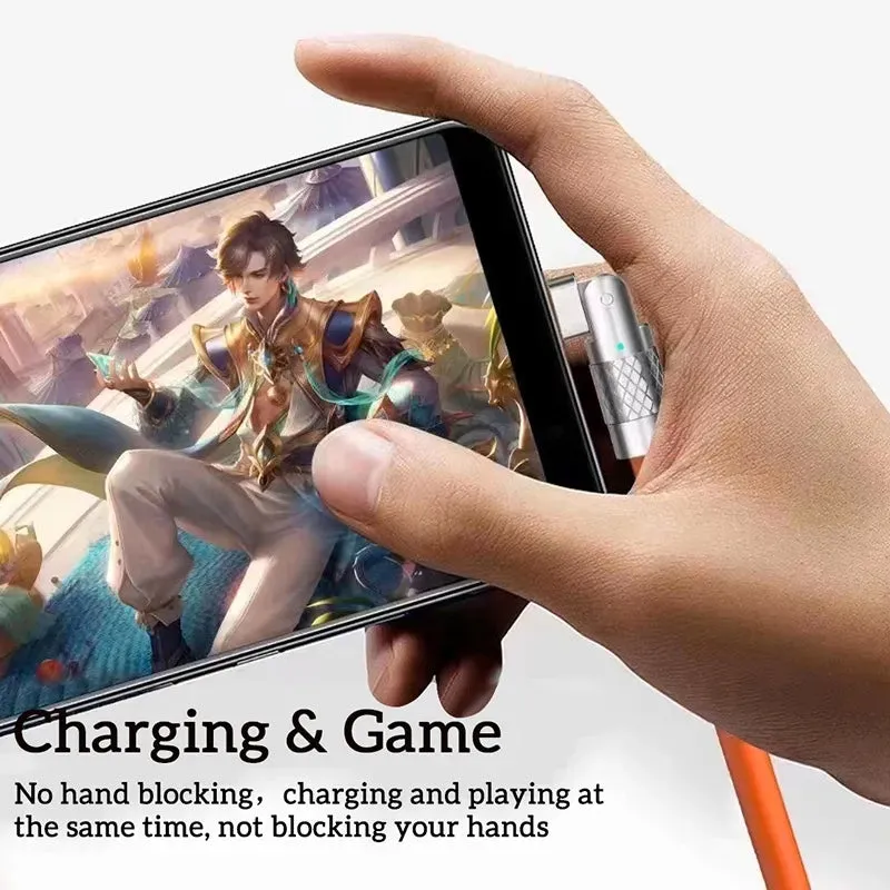 180cm  180¡ã Rotating 120W Fast Charge Cable-Lighting Orange