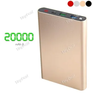 20000mAh Graphene Quick Charger Power Bank Portable Charger Flash Charge Power Station for iPhoneiPad Samsung Galaxy