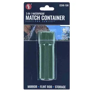 3 in 1 Green Water Proof Match Storage Box