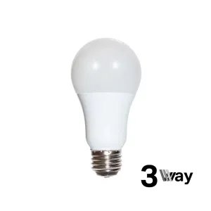 3-Way A19 LED Bulb, 3/9/12 Watts, 1200 Lumens, 4000K, E26 Medium Base, Frosted Finish