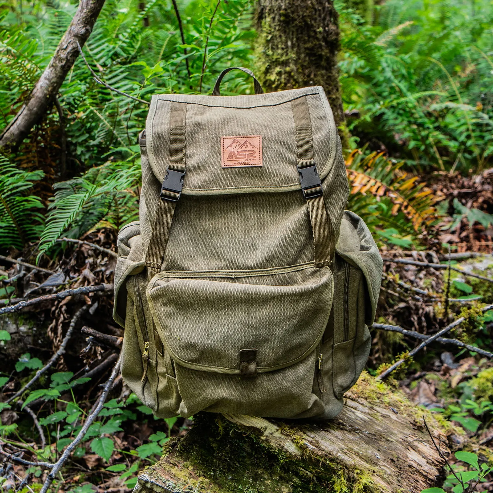 30L Heavy Stitch Gold Panning Backpack Camping Gear Canvas Rucksack (3 Colors)