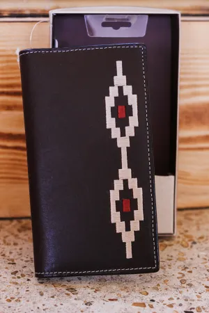 3D Southwest Lacing Brown Rodeo Wallet