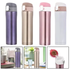 4 Colors Home Kitchen Vacuum Flasks Thermoses 450ml Stainless Steel Insulated