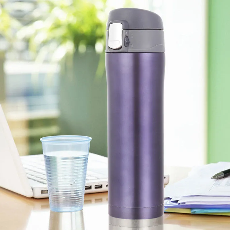 4 Colors Home Kitchen Vacuum Flasks Thermoses 450ml Stainless Steel Insulated