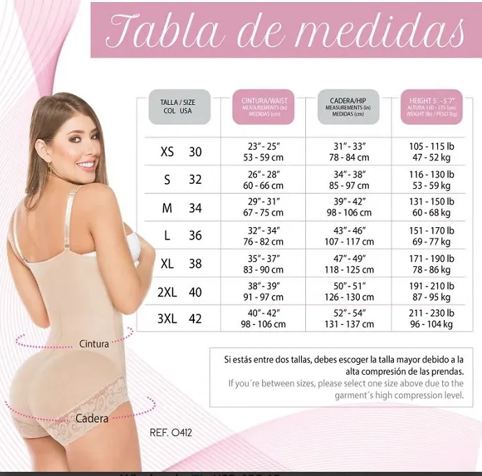 413 CCB SALOME Panty BODY faja with clips thin straps