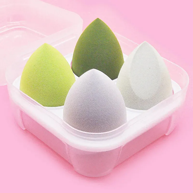4pcs/bag Fashion Makeup Blender Puff Sponge Set for Flawless Beauty