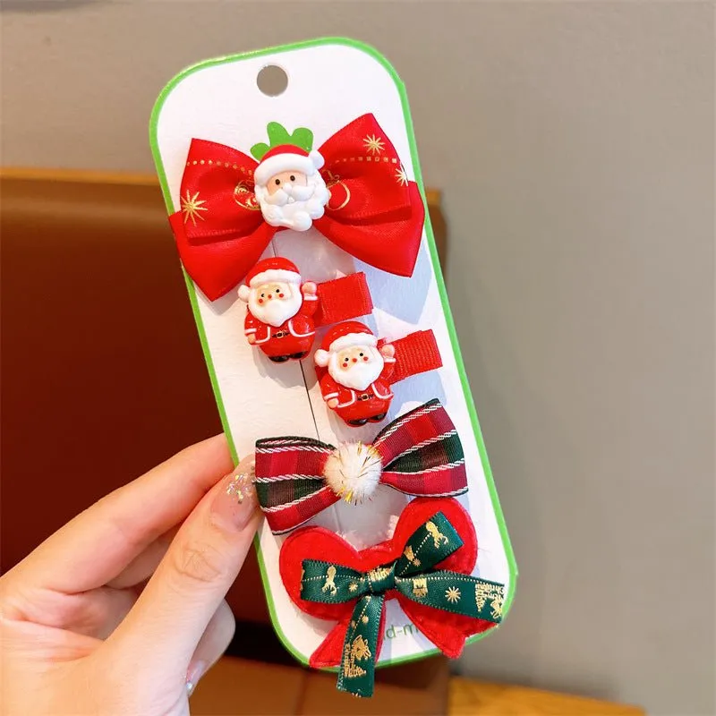 5-Pack Children/Adults Christmas Festive Hairpins