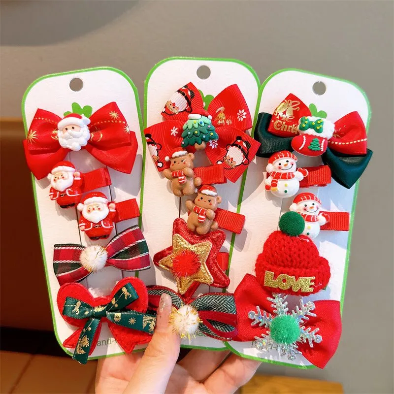 5-Pack Children/Adults Christmas Festive Hairpins