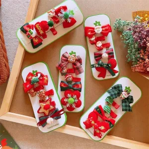 5-Pack Children/Adults Christmas Festive Hairpins
