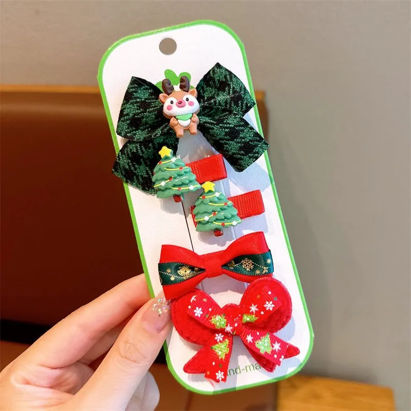 5-Pack Children/Adults Christmas Festive Hairpins