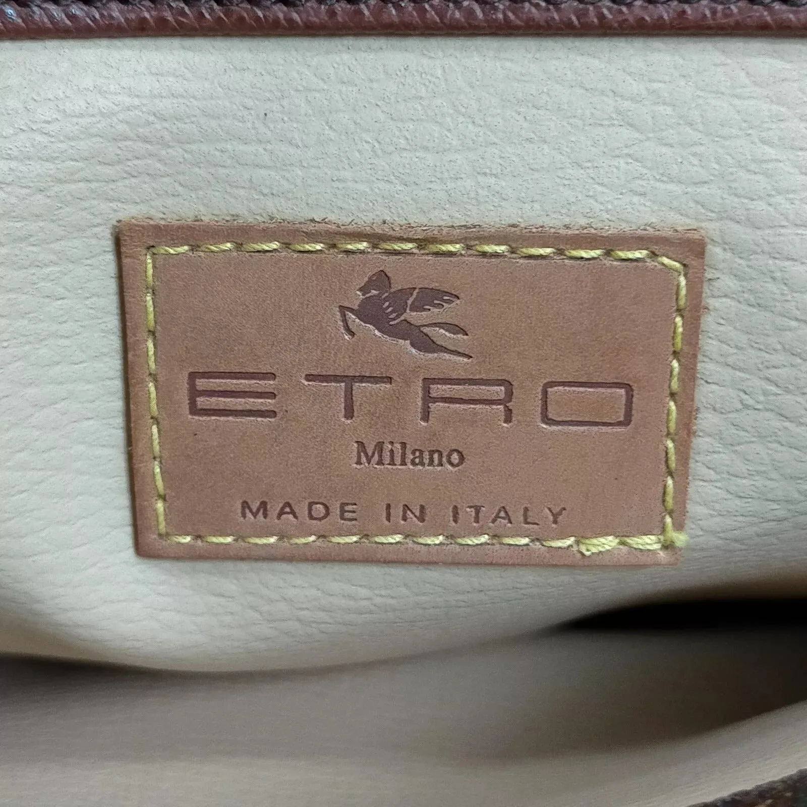 578208AN (G3) Etro Hand Bag Brown PVC
