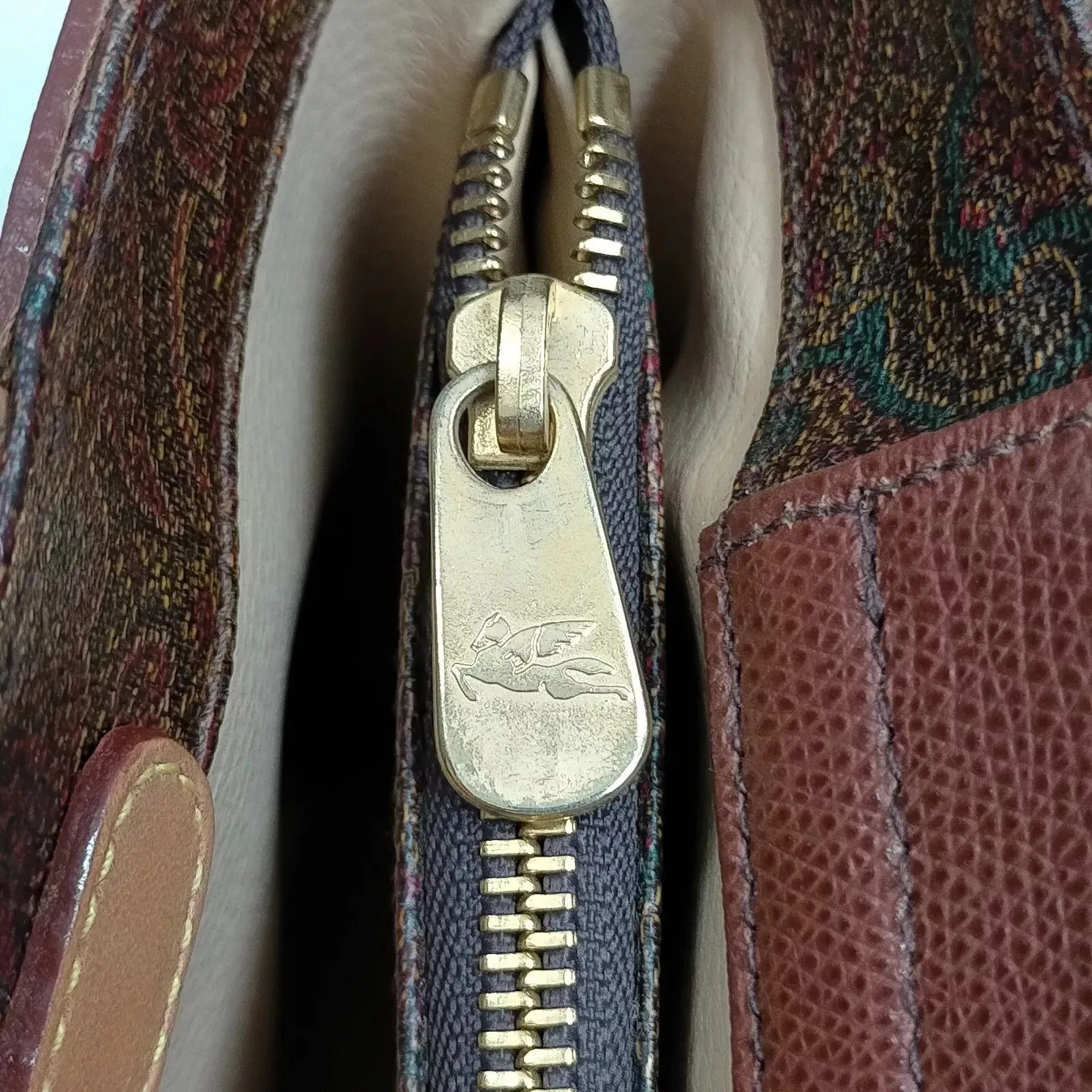 578208AN (G3) Etro Hand Bag Brown PVC