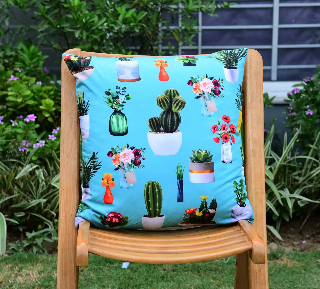 6 PCs Digital Printed Cotton Cushions-Taj Mahal