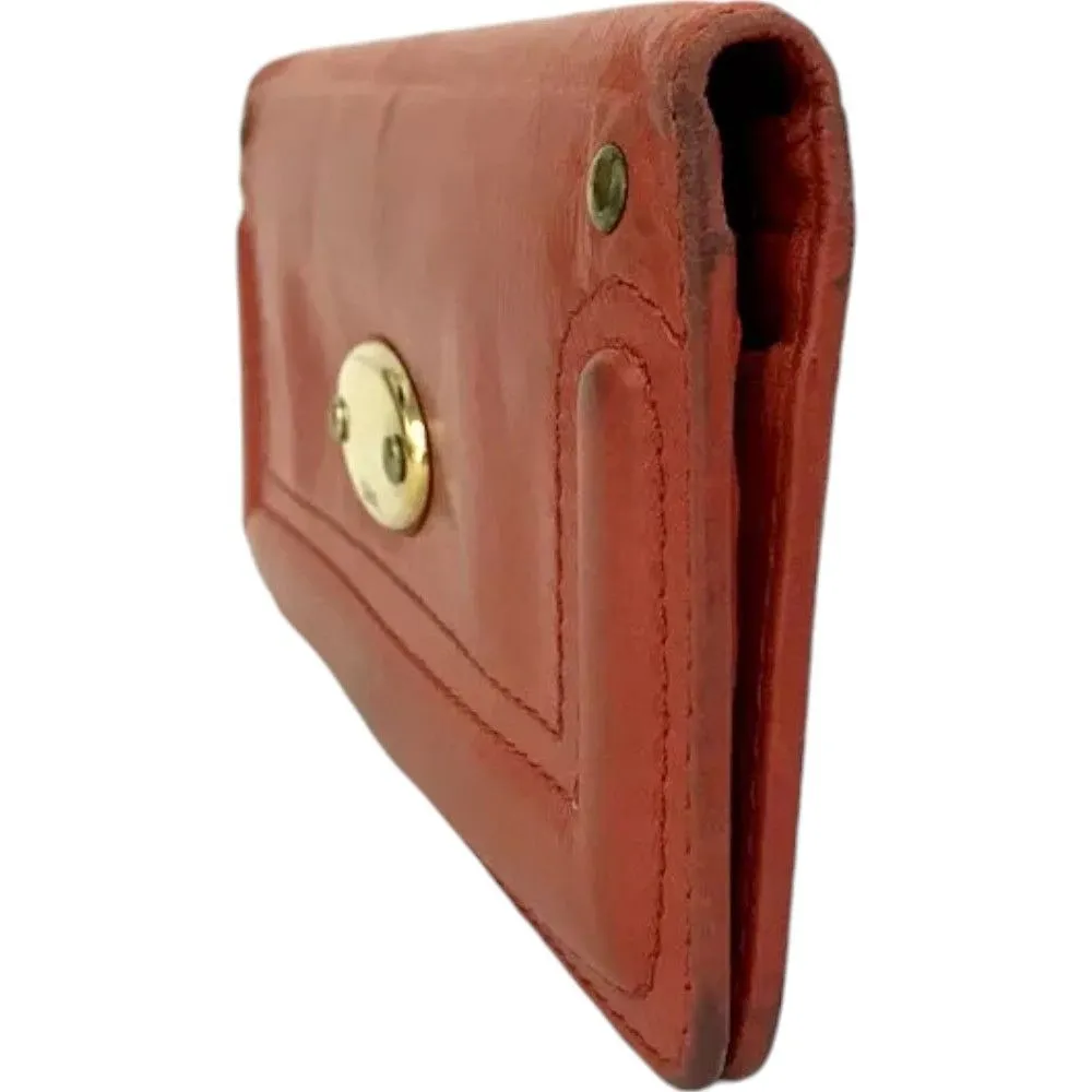 655146AP (V1) Chloe Wallet Long Red Leather