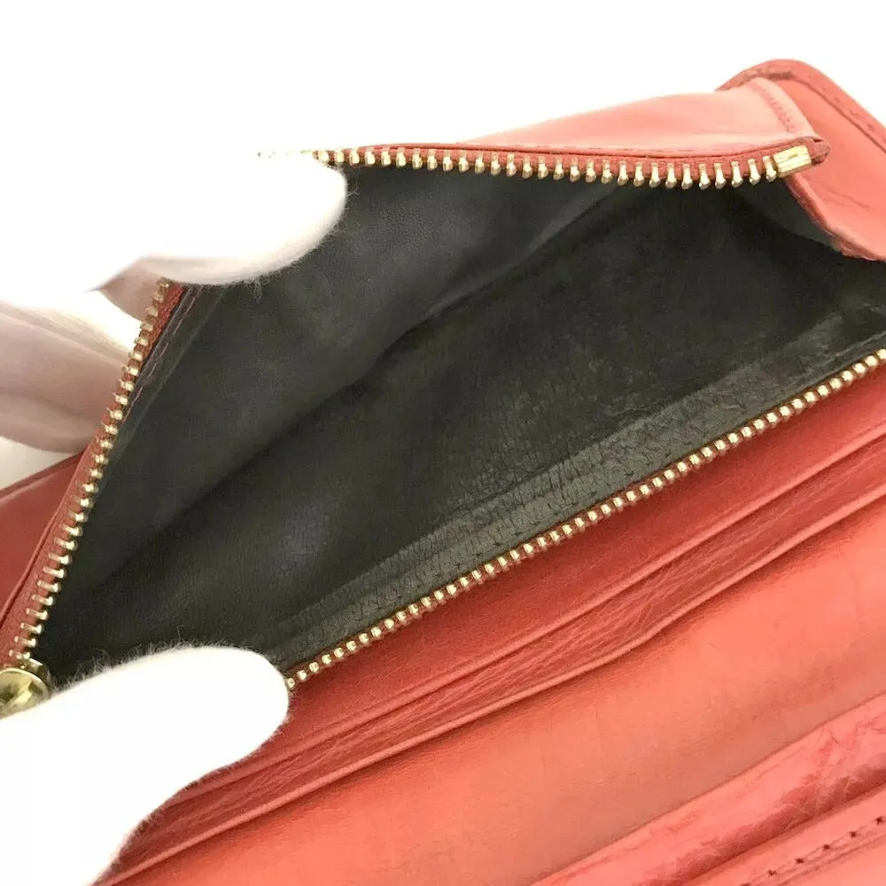 655146AP (V1) Chloe Wallet Long Red Leather