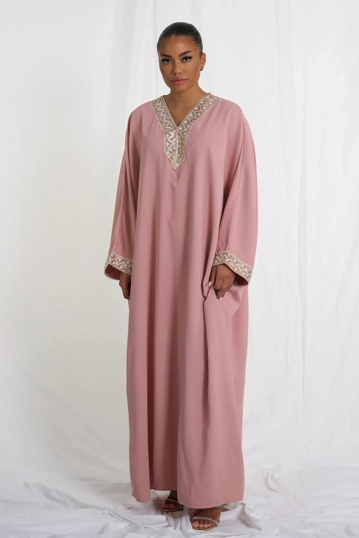 Abaya With Golden Details