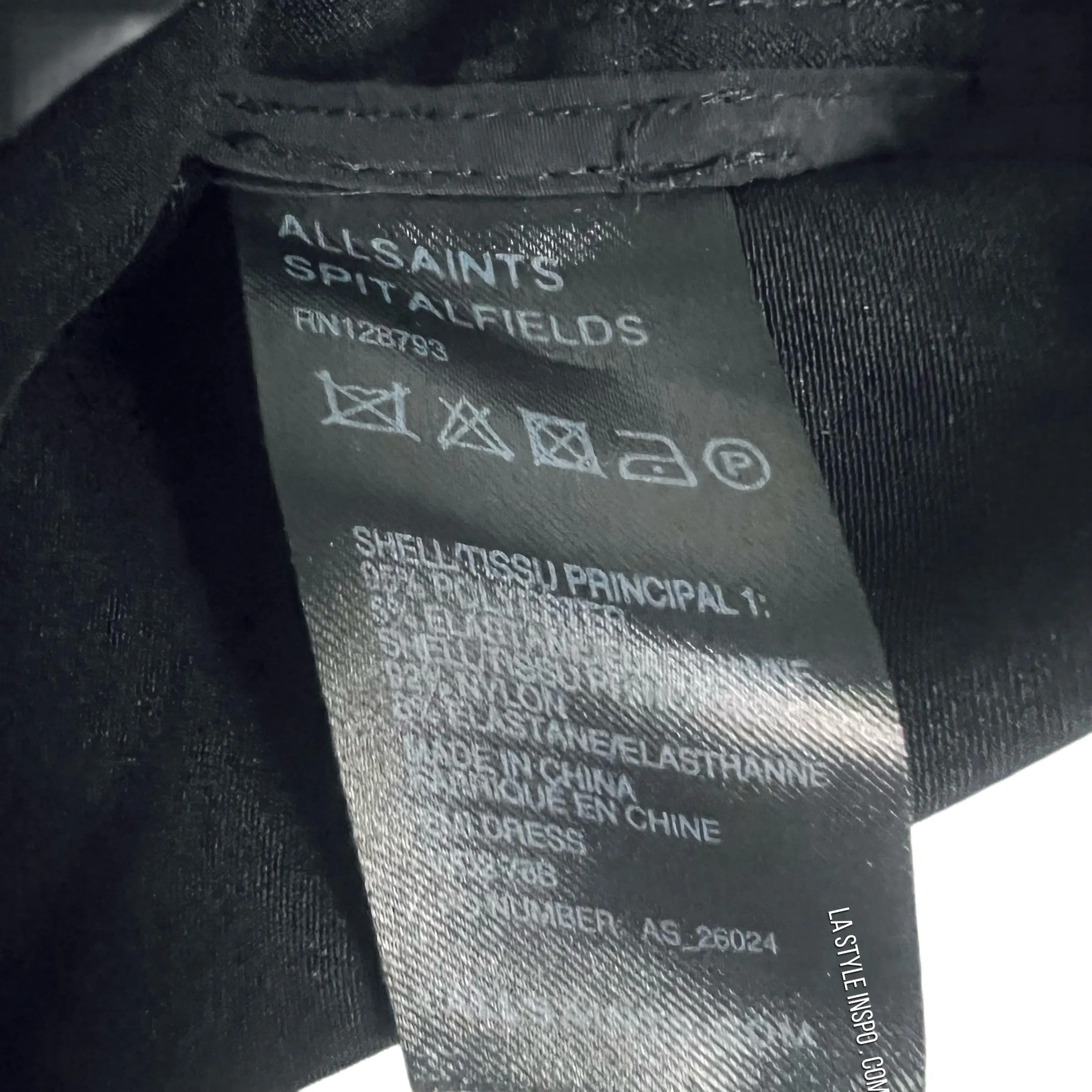 All Saints Black Mini Dress Mesh Cut-Out size XS