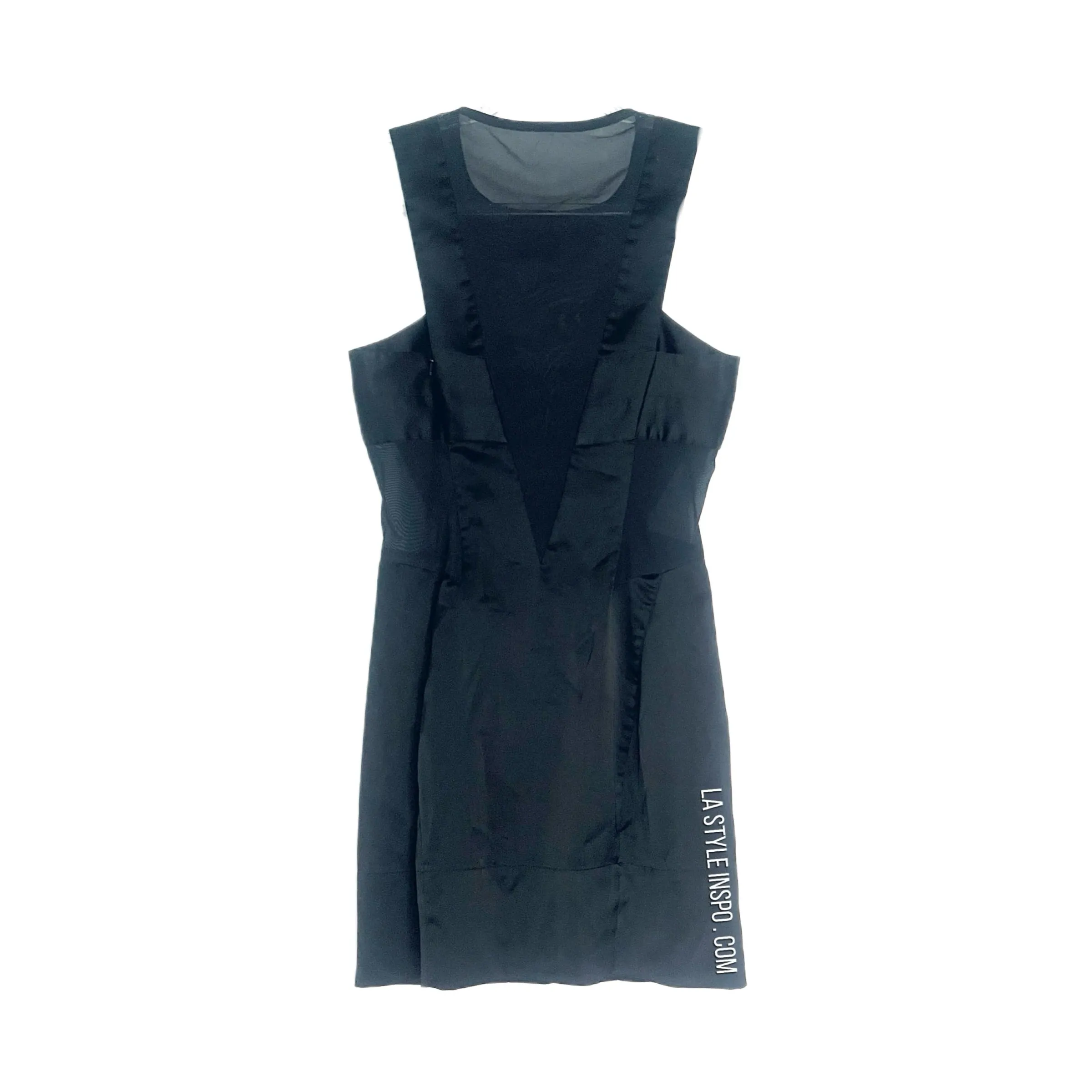 All Saints Black Mini Dress Mesh Cut-Out size XS