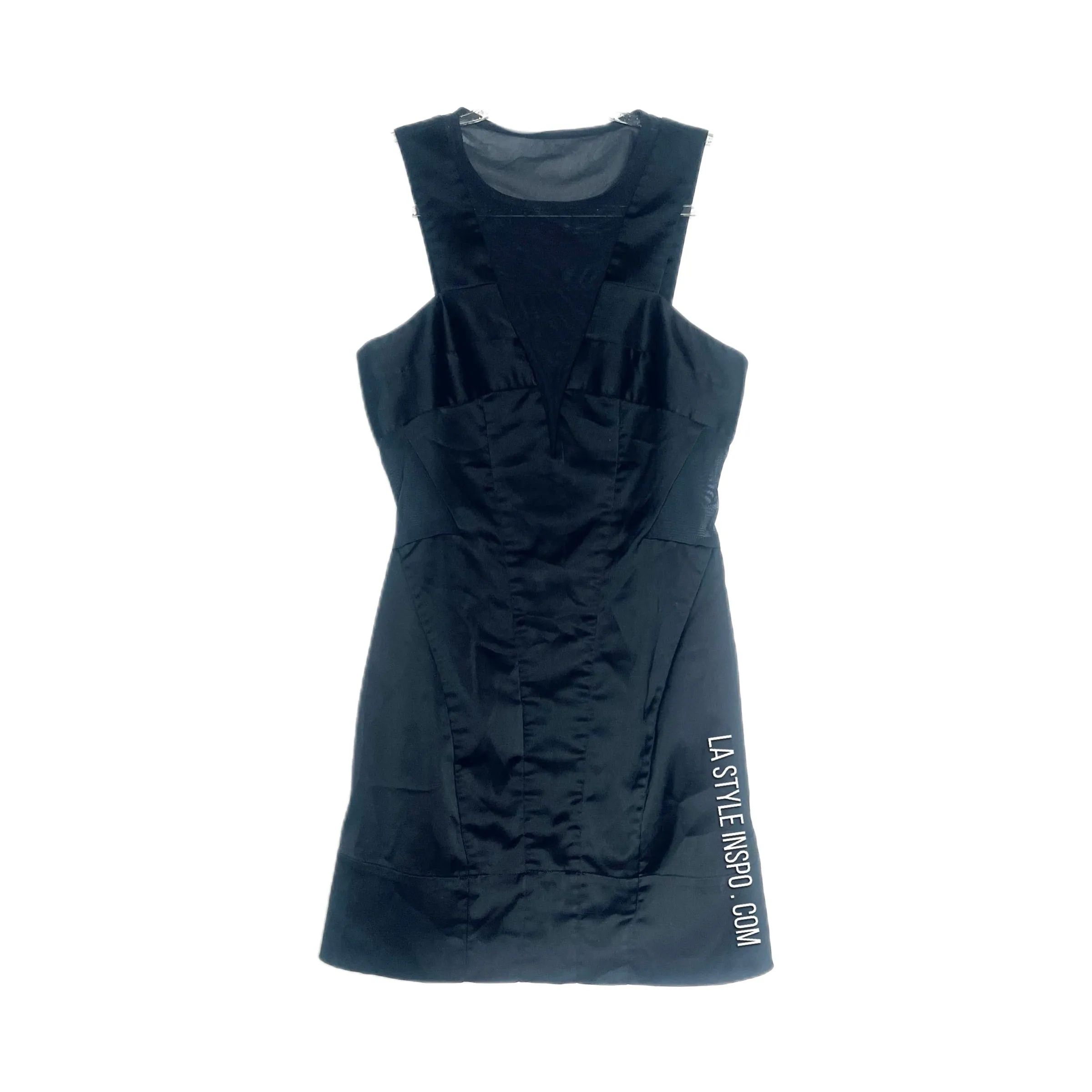 All Saints Black Mini Dress Mesh Cut-Out size XS