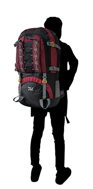 Alpha Nemesis 75 Ltrs Black Magenta Rucksack (OutAchiever)