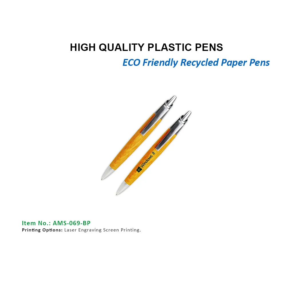 AMS-069-BP - ECO FRIENDLY WOODEN PENS