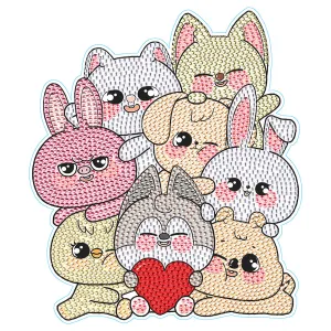 Animal Diamond Mosaic Sticker Handmade DIY for Kids Beginner Diamond Art Sticker