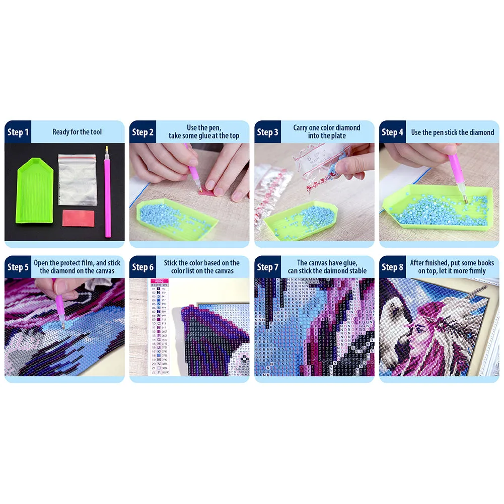 Animal Diamond Mosaic Sticker Handmade DIY for Kids Beginner Diamond Art Sticker
