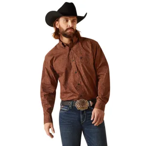 Ariat Men’s Nicky Classic Fit Long Sleeve Shirt, Frair Brown