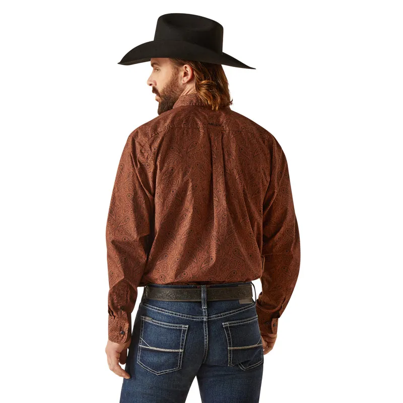 Ariat Men’s Nicky Classic Fit Long Sleeve Shirt, Frair Brown