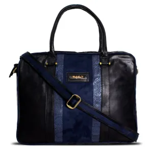 Aristo Laptop Bag - Black   Blue