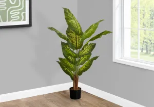 Artificial Plant, 47" Tall, Evergreen Tree, Indoor, Faux, Fake, Floor, Greenery, Potted, Real Touch, Decorative, Green Leaves, Black Pot