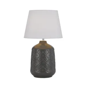 Baci Grey and White Ceramic Table Lamp