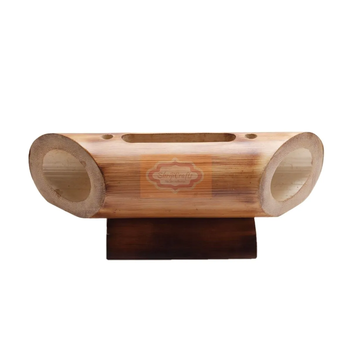 Bamboo Amplifier & Mobile Stand for Office Desk and Home Decor