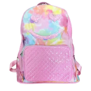 Bari Lynn Pink Confetti Smile Backpack