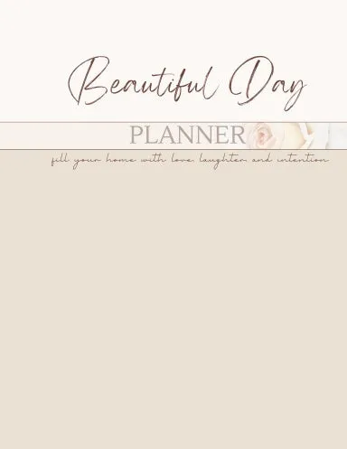Beautiful Day Planner - Nude