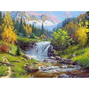 Beautiful Ice Mountain Waterfall