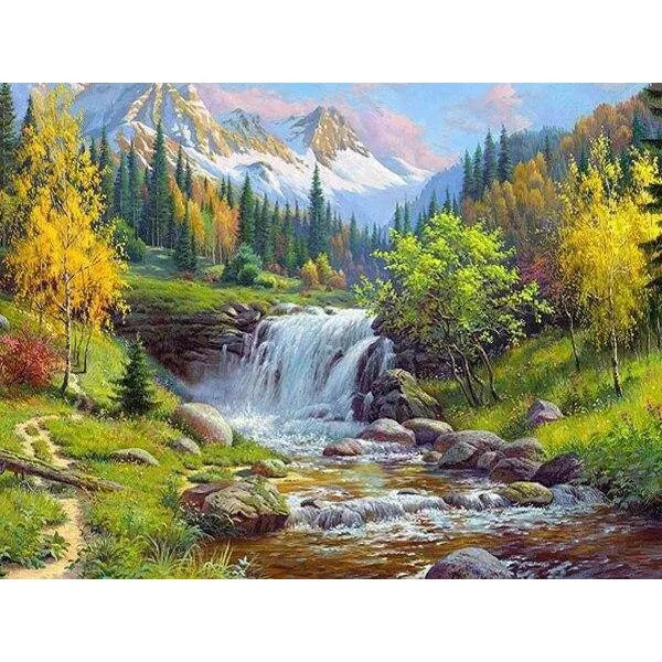 Beautiful Ice Mountain Waterfall