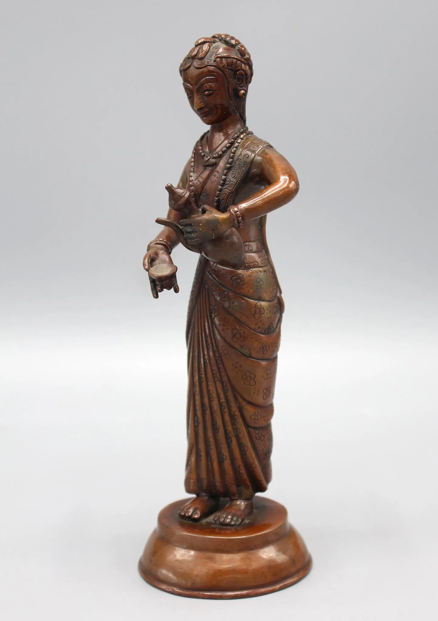 Beautiful Newari Katamari Copper Statue
