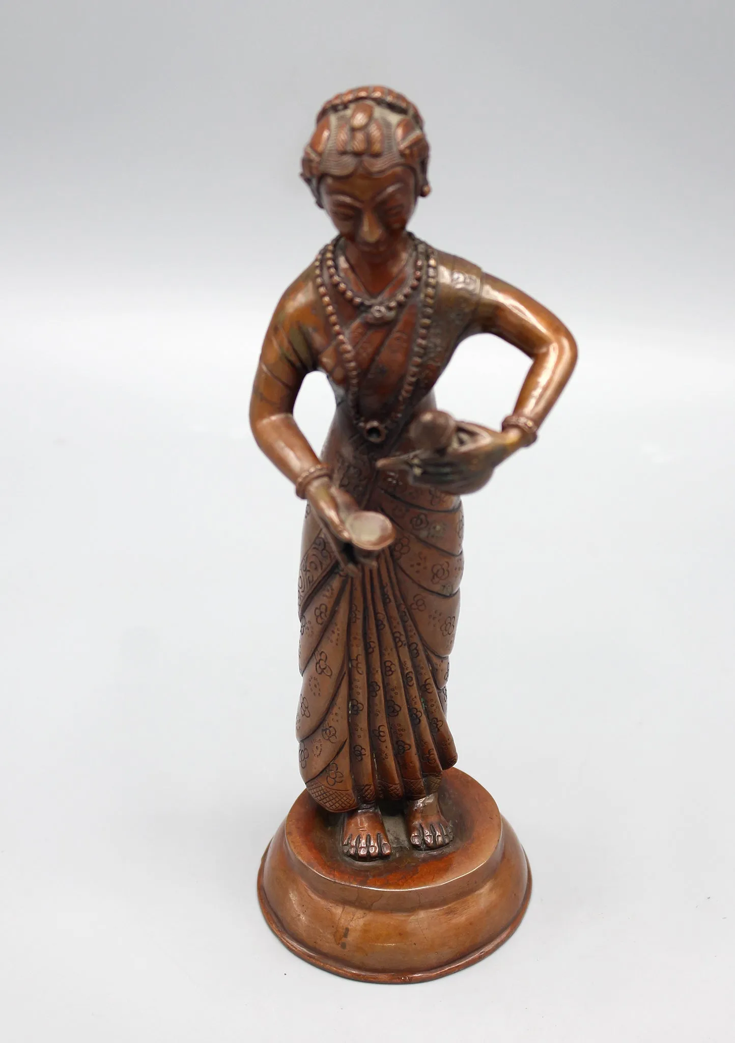 Beautiful Newari Katamari Copper Statue