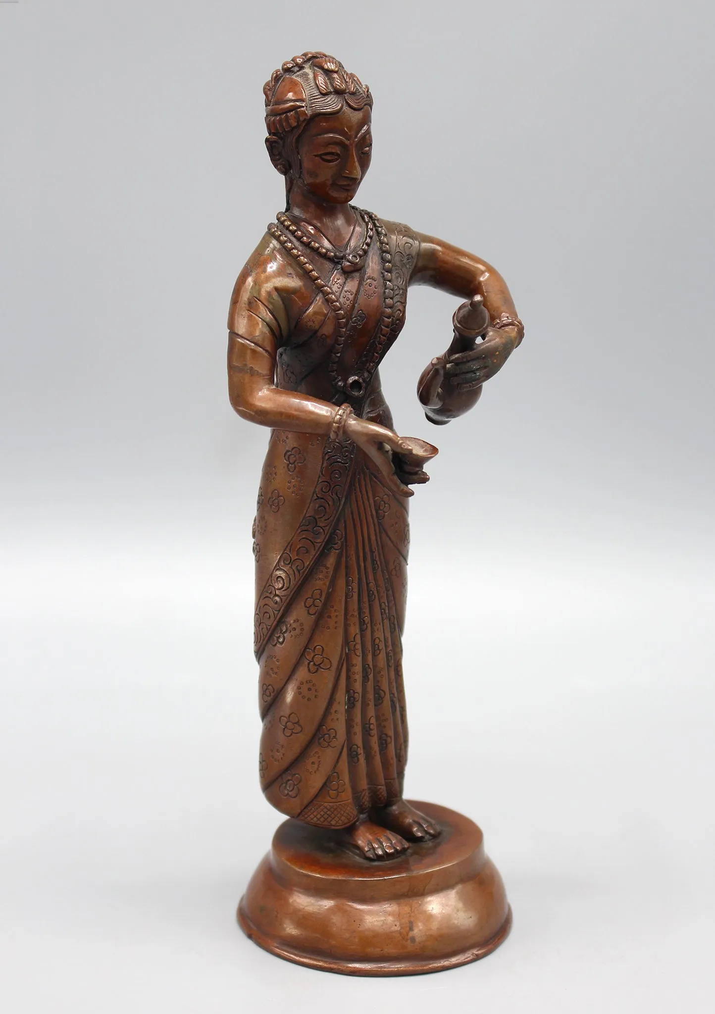 Beautiful Newari Katamari Copper Statue